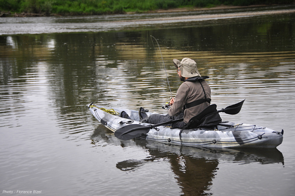 Pêche ne kayak sur l'Allier