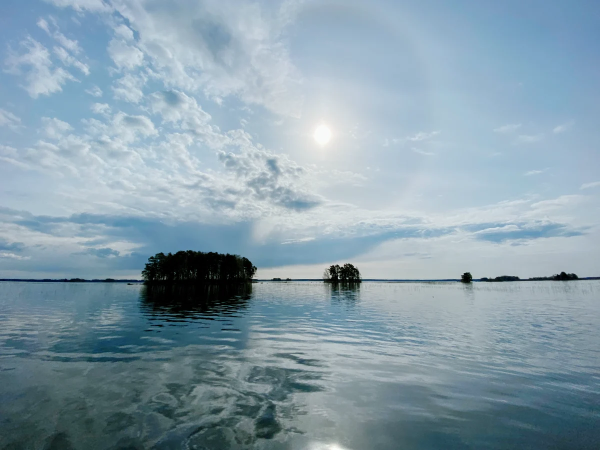 Vue du lac Asnen en Suède méridionnale